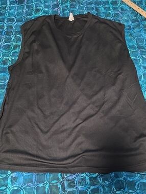 Men's Black Tank Top - Classic Sleeveless Shirt Size 3XL